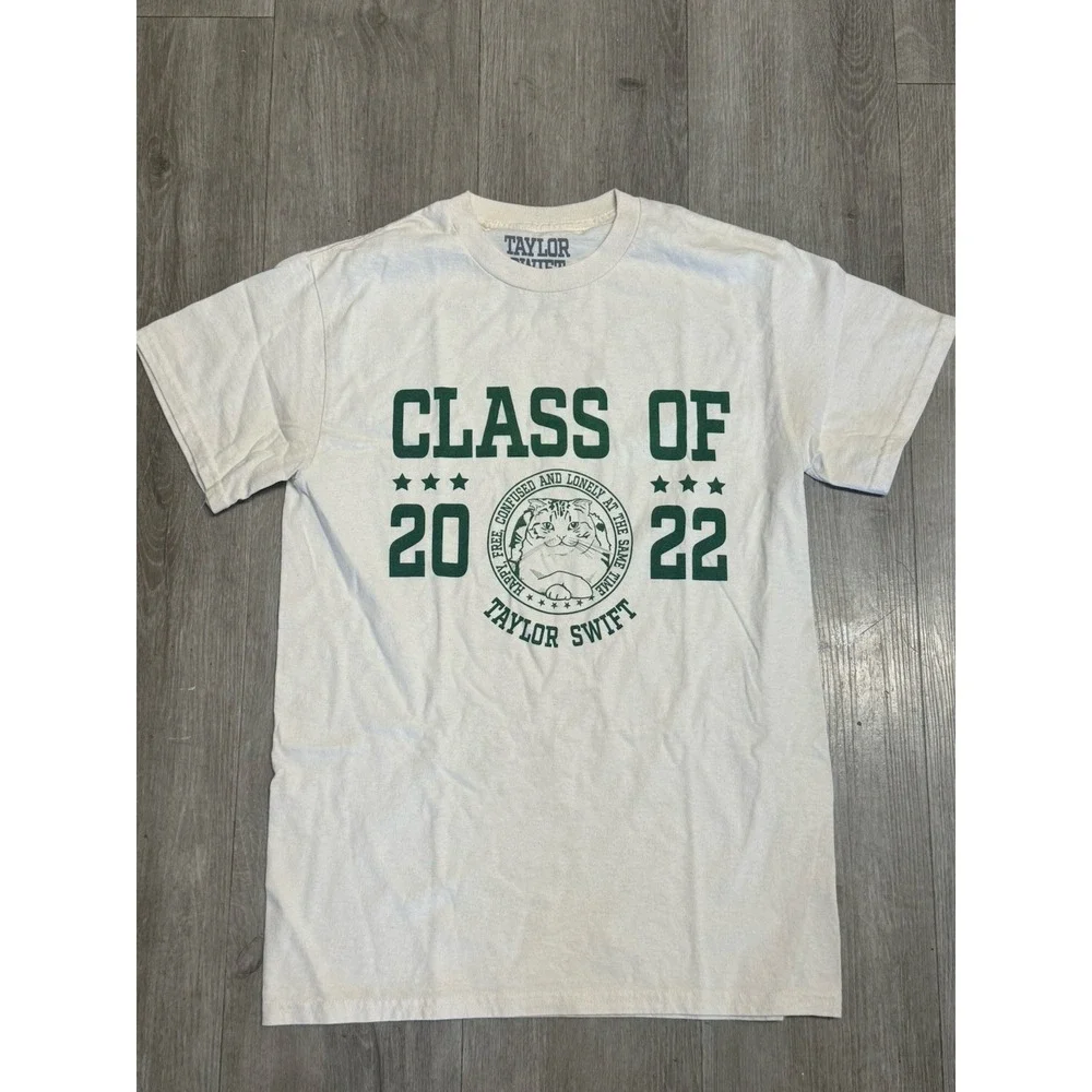 Taylor Swift Class of 2022 Graphic T-Shirt Small White Swiftie Fan Tee